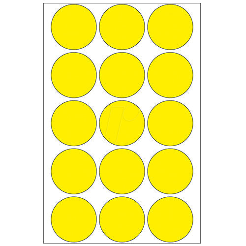 Office Pack Multi-purpose Labels Round 32mm Yellow (2271)