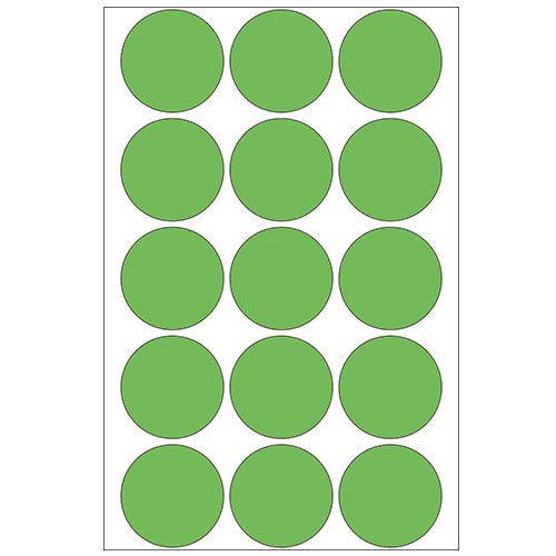 Office Pack Multi-purpose Labels Round 32mm Green (2275)