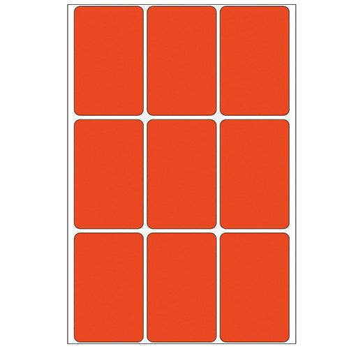 Office Pack Multi-purpose Labels 34 x 53mm Red (2472)