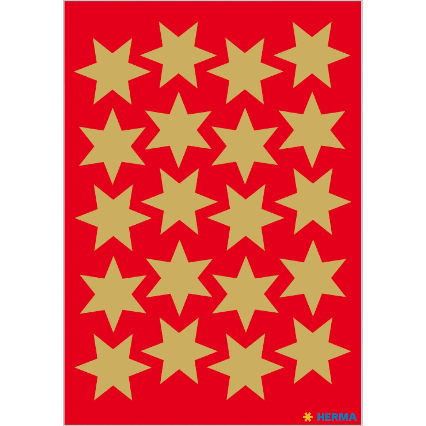 Stickers stars 6-pointed, Gold Ø 21 mm (3905)