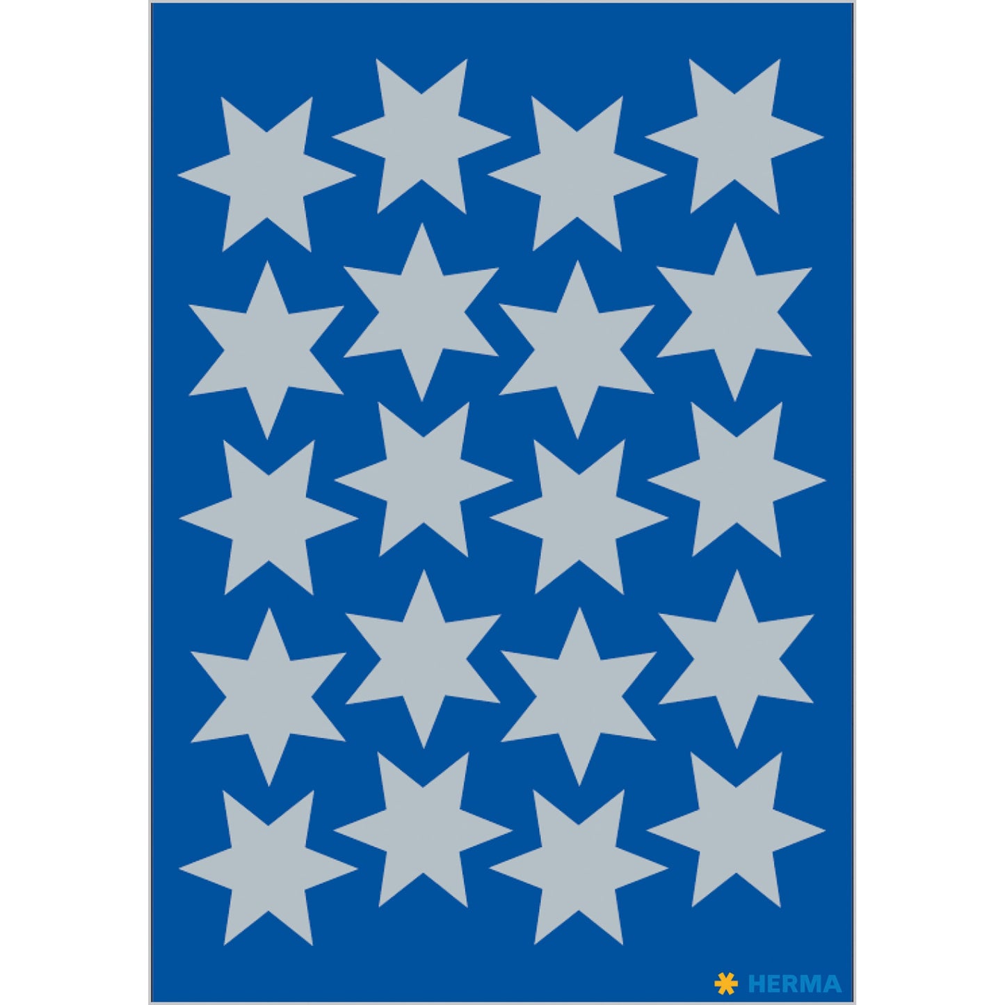 Stickers stars 6-pointed, Silver Ø 21 mm (3906)