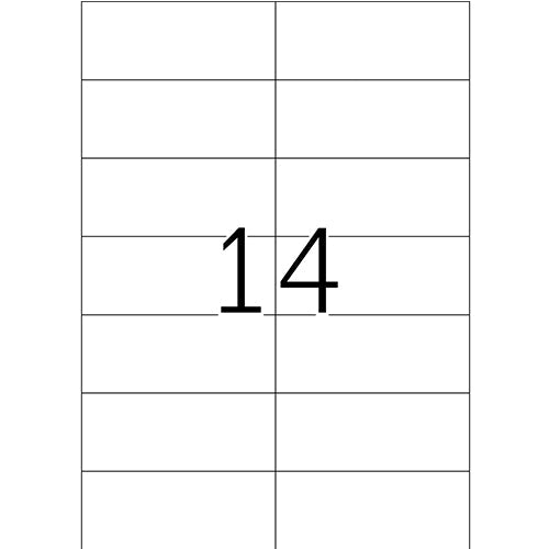 Coloured Labels A4, 105 x 42,3 mm, Yellow, Removable (5058) 20S