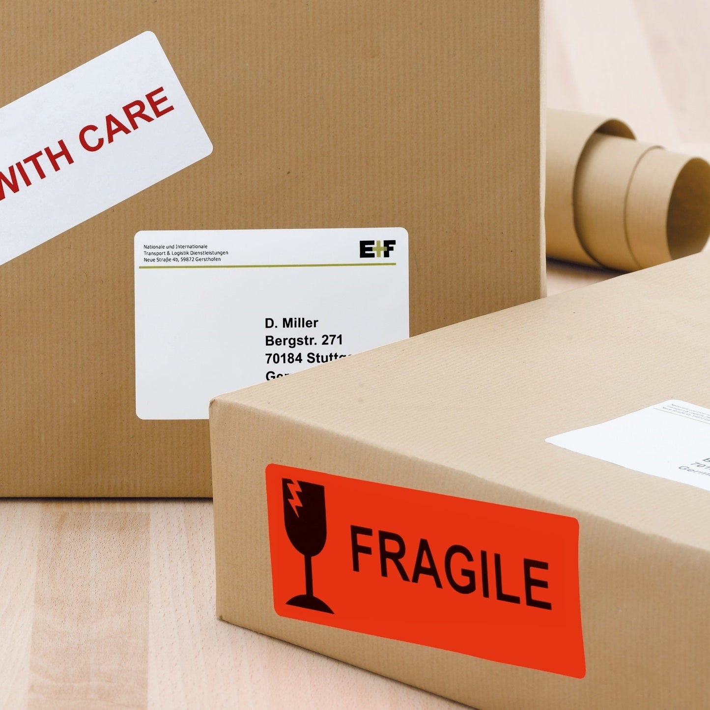 Arrow labels luminous Red, paper 38x7 mm (4143)