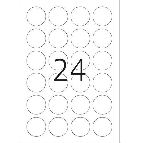 A4 Crystal-Clear Label Ø 40mm (8023)