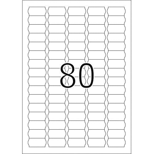 Removable Labels A4, 35,6 x 16,9 mm, White (10002)