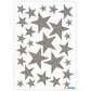 Stickers Stars Silver, Glittery (15128)