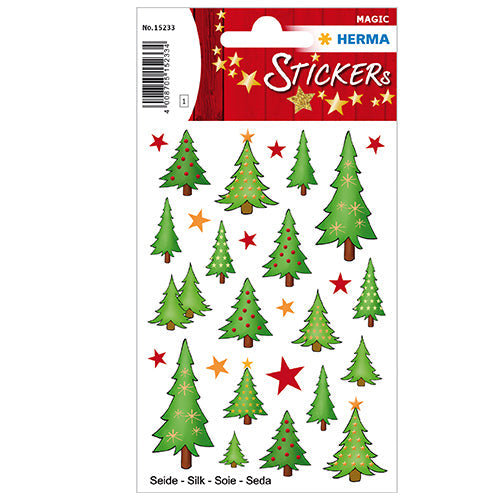 Stickers Christmas Trees, Silk (15233)