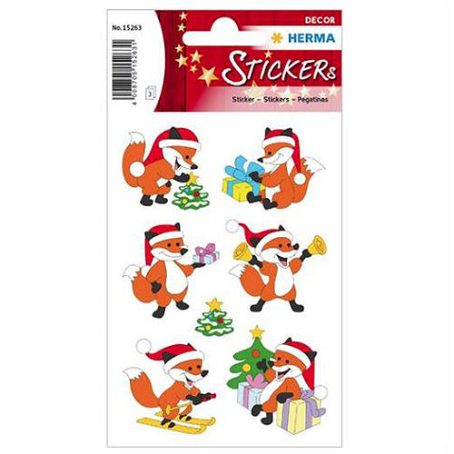 Stickers Christmas Foxes (15263)