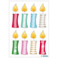 Stickers Christmas Candles (15270)