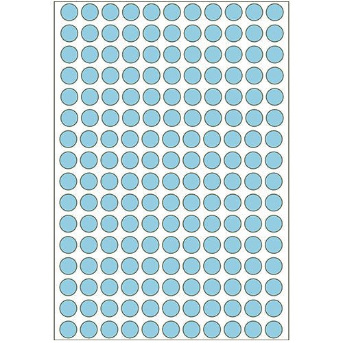 Office Pack Multi-purpose Labels Round 8mm Blue (2213)