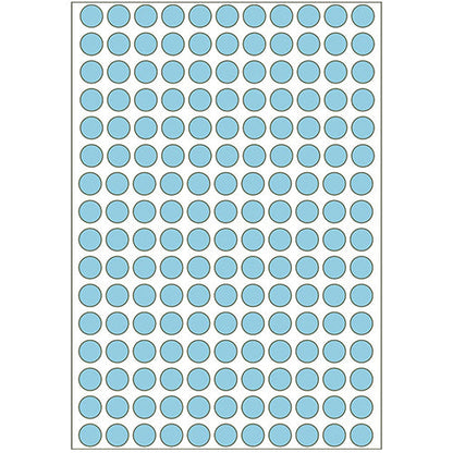 Office Pack Multi-purpose Labels Round 8mm Blue (2213)
