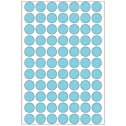 Office Pack Multi-purpose Labels Round 13mm Blue (2233)