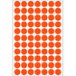 Office Pack Multi-purpose Labels Round 13mm Luminous Red (2236)