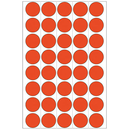 Office Pack Multi-purpose Labels Round 19mm Red (2252)
