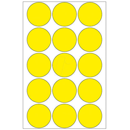 Office Pack Multi-purpose Labels Round 32mm Yellow (2271)