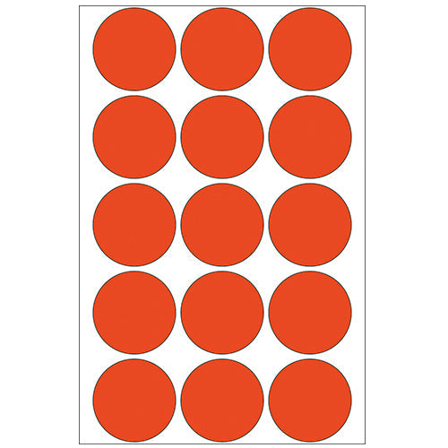 Office Pack Multi-purpose Labels Round 32mm Red (2272)