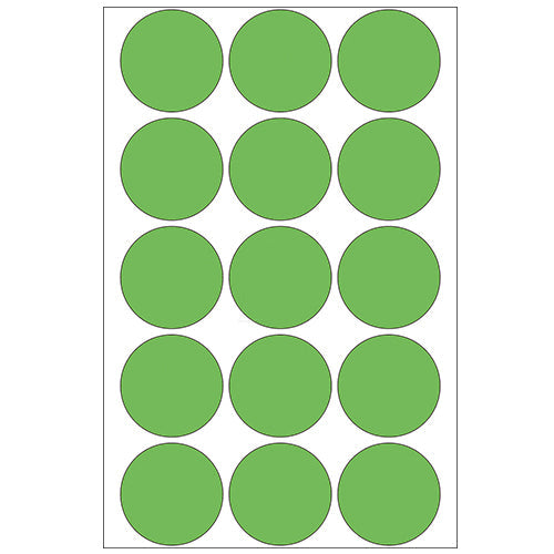 Office Pack Multi-purpose Labels Round 32mm Green (2275)