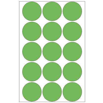 Office Pack Multi-purpose Labels Round 32mm Green (2275)