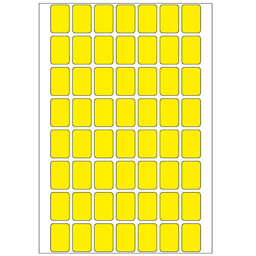 Office Pack Multi-purpose Labels 12 x 18mm Yellow (2341)