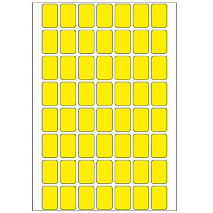 Office Pack Multi-purpose Labels 12 x 18mm Yellow (2341)