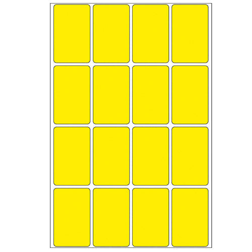 Office Pack Multi-purpose Labels 25 x 40mm Yellow (2451)