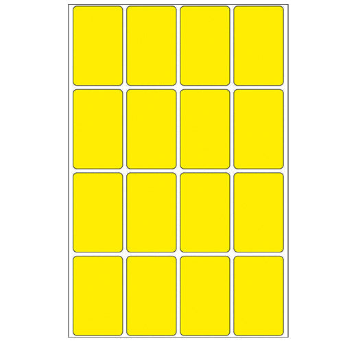 Office Pack Multi-purpose Labels 25 x 40mm Yellow (2451)