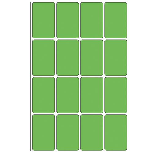 Office Pack Multi-purpose Labels 25 x 40mm Green (2455)