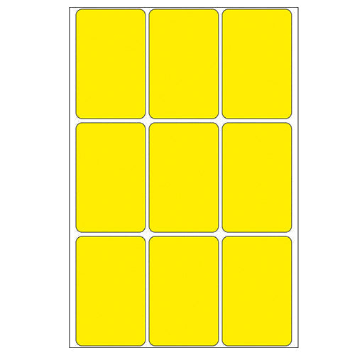 Office Pack Multi-purpose Labels 34 x 53mm Yellow (2471)