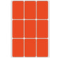 Office Pack Multi-purpose Labels 34 x 53mm Red (2472)