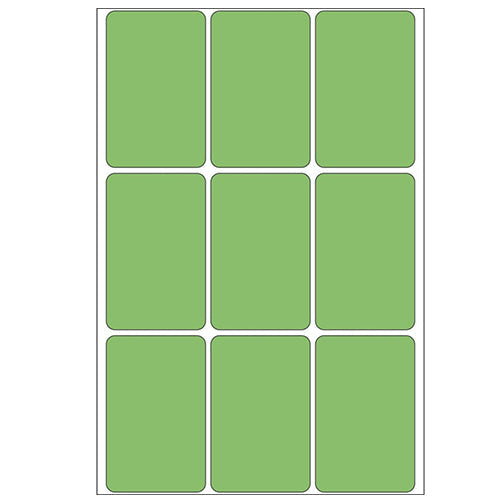 Office Pack Multi-purpose Labels 34 x 53mm Green (2475)