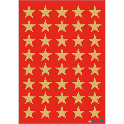 Stickers stars 5-pointed, Gold, Ø 13 mm (3412)