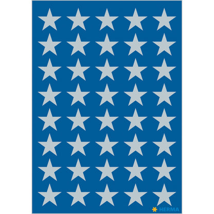 Stickers stars 5-pointed, Silver, Ø 13 mm (3417)