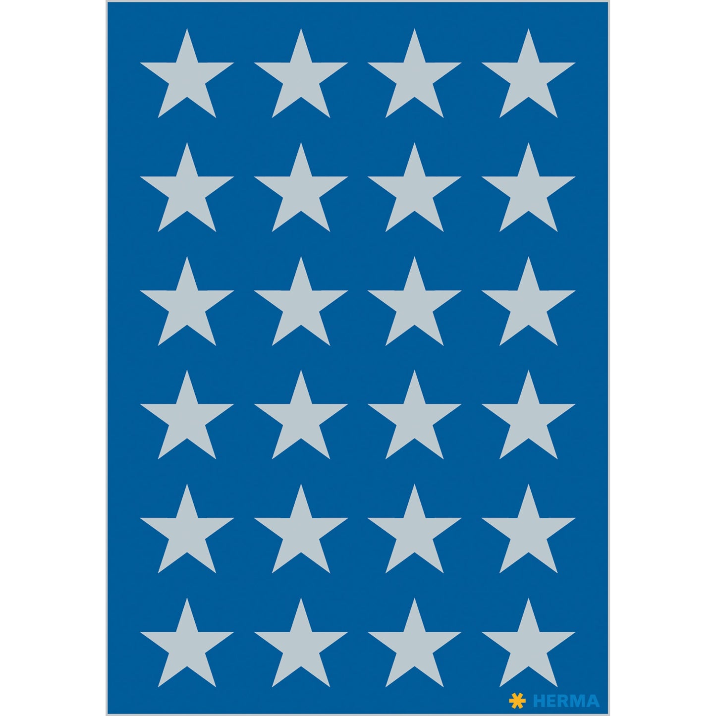 Stickers stars 5-pointed, Silver, Ø 15 mm (3418)