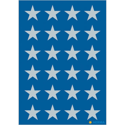 Stickers stars 5-pointed, Silver, Ø 15 mm (3418)