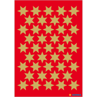 Stickers stars 6-pointed, Gold Ø 14 mm (3903)