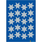 Stickers stars 6-pointed, Silver Ø 21 mm (3906)