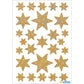 Stickers stars 6-pointed, Gold pearlized film (3916)