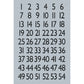 Numbers 13x12 mm 1-100 silver foil Black (4134)