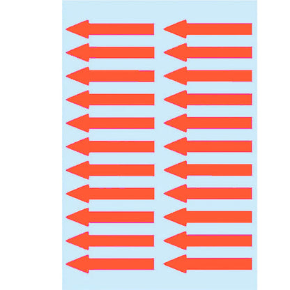 Arrow labels luminous Red, paper 38x7 mm (4143)