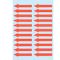 Arrow labels luminous Red, paper 38x7 mm (4143)