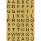 Letters 13x12 mm A-Z Gold foil Black (4145)