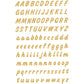 Letters 8 mm A-Z weatherproof film Transparent Gold (4152)