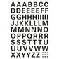 Letters 10 mm A-Z weatherproof film Black (4158)