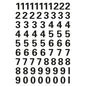 Numbers 10 mm 0-9 weatherproof film Black (4159)