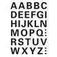 Letters 15 mm A-Z weatherproof film Black (4163)