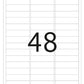 Removable Labels A4, 63,5 x 16,9 mm, White (10005)