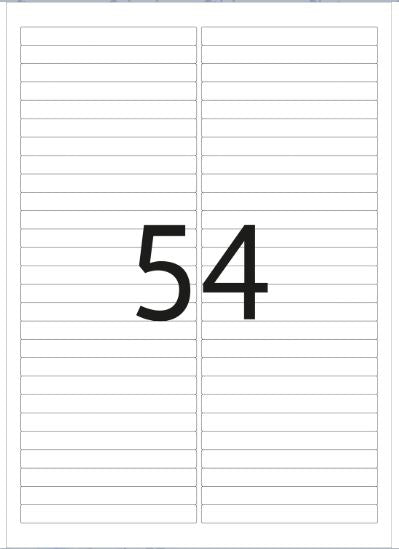 Removable Labels A4, 96 x 10 mm, White (10015)