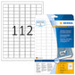 Removable Labels A4, 25,4 x 16,9 mm, White (4211)