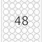Removable Labels A4, Ø 30 mm, White, (4387)