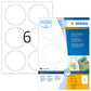 Removable Labels A4, Ø 85 mm, White (4478)